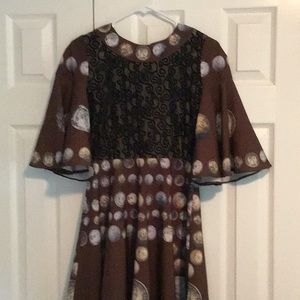 Knee length dress D&G style coin fabric